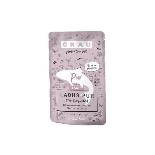 Grau Adult Pur Lachs - Katzenfutter - Pouch 1 Grau Adult Pur Lachs - Katzenfutter - Pouch